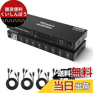 TESmart 8|[g HDMI KVMXCb` p\R8 j^[1؂ւ KVMؑ֊ RS232|[g LAN|[g XL o@\ 4K@60Hz HDCP2.2 RGB4:4:4 EDID@\Ή R/zbgL[؂ւ