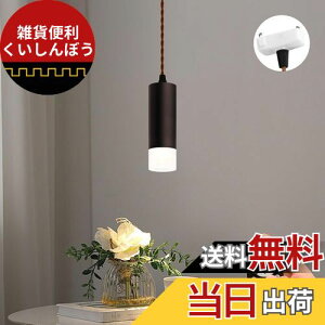 ANWIO ペンダントライト スポットライト 引掛シーリング用 100cm調節可能 消費電力4.5W(40W形相当) LED電球付き リモコン付き コード付き アクリルカバー付 円筒ペンダント おしゃれ 吊り下げ