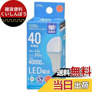 I[(OHM) d@ LEDd `(40`/500 lm/4.0W/F/E17/Lz210°/Ή/fMގ{HΉ) LDA4D-G-E17 AG6