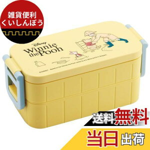 スケーター(Skater) 弁当箱 ディズニー くまのプーさん Cafe 600ml 抗菌 2段 女性用 日本製 YZW3AG-A