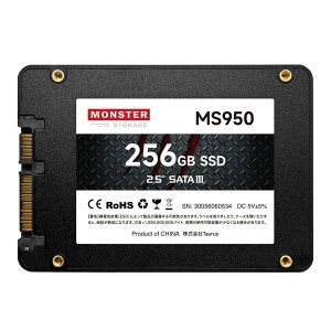 �y���������z�����X�^�[�X�g���[�W �����^ SSD 2.5�C���` 7mm TLC 3D NAND�̗p SATAIII 6Gb/s 560MB/s PS4����m�F�� ���[�J�[3�N �F�F�u���b�N�A�T�C�Y�F256GB