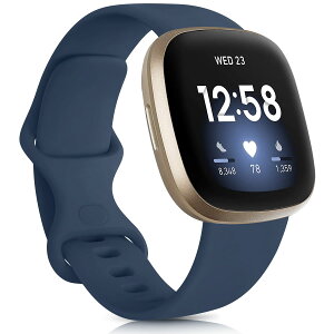 �y���������z[Vanua] for Fitbit Versa3 �o���h/Fitbit Sense �o���h �����x���g �\�t�g�V���R���o���h �X�|�[�c�o���h Fitbit Versa3 �����X�g���b�v (Large, ��) �F�F�l�C�r�[