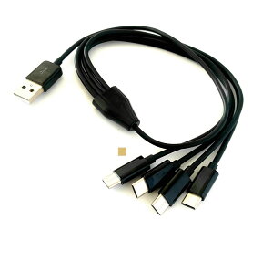 �y���������zSound Wave �y(( 4In1 USB-C �l�҃P�[�u�� )) �[�d Type C TypeC USB-C �X�v���b�^�[ �P�[�u�� ���F �z 1�{�� Type C 4�� �X�}�z �^�u���b�g ���� �@�� �� 4�䓯���ɏ[�d TypeC Y���P�[�u�� ����P�[