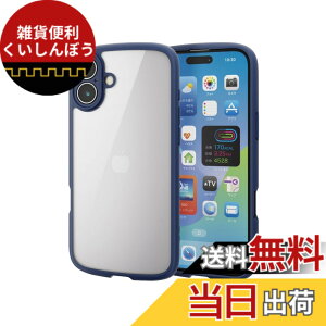 �y���������z�G���R�� iPhone 16 Plus �P�[�X �N���A �ϏՌ� �Ռ��z�� �Ɍ��݌v �n�C�u���b�h ���^ �y�� �X�g���b�v�z�[���t�� �S���G�A�[�N�b�V���� �X�g���b�v�z���_�[�V�[�g�t TOUGH SLIM LITE �F