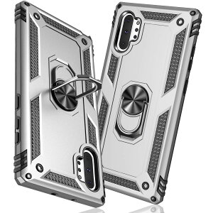 �y���������zTMUJWS Samsung Galaxy Note 10 Plus�P�[�X �����O �ϏՌ� �Ռ��z�� ���h�~ �S�ʕی� �J�����ی� �X�^���h�t�� TPU+PC�o���p�[ �w��h�~�΍� ��d�\�� 360�x��] �h�o �T���X�� Note 10 Plus �X�}