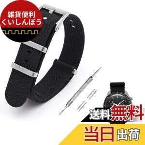 �y���������z[Jumpsunfun] 20mm ���v�o���h for Omega X Swatch Speedmaster MoonSwatch �I���K�ƃX�E�H�b�` �X�s�[�h�}�X�^�[ ���[���X�E�H�b�`�p �~���^���[�i�C�������v�x���g �F�F�u���b�N