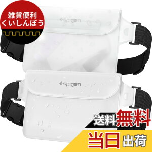 �y���������zSpigen ���S�h�� �|�[�` �P�[�X ���� 2�Z�b�g IPX8�F�� �C �v�[�� �A�E�g�h�A �X�}�z �O�d�`���b�N �x���N�� PVC ��e�� �E�G�X�g�|�[�` �h���o�b�O A620 �F�F�X�m�[�E�z���C�g�A�T