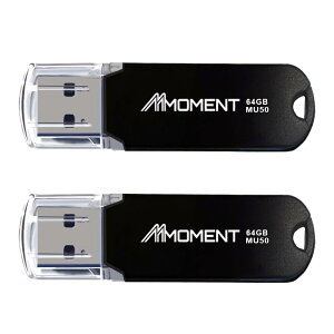�y���������zMMOMENT USB������ MU37 / MU37c / MU39 / MU34 / MU50 �F�F�u���b�N�A�T�C�Y�F64GB 2�Z�b�g
