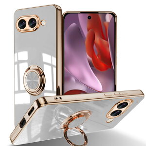 �y���������zLuFiYa �P�[�X �����O�t�� �J�o�[ TPU�f�� �X�^���h�@ �X�}�z�P�[�X �y�� �ϏՌ� ���� �C�菝�h�~ �����h�~ �ԍڃz���_�[ 360°��] �P�[�X �F�F�z���C�g�A�T�C�Y�FGoogle Pixel 9a 5G