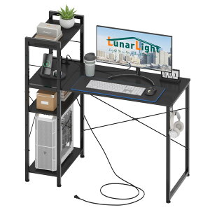 �y���������zLunarLight PC�p�\�R���f�X�N��110*���s48*����110cm �e�����[�N ���E�g�݊������R �I�������߉\ �R���Z���g�t�� ���b�N�t���f�X�N 110�����[�����Ղ� �Q�[�~���O�f�X�N �I�t�B�X