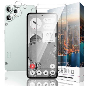 �y���������zNutmeg Nothing CMF Phone 2 Pro �K���X�t�B���� + �J�����t�B���� CMF Phone 2 Pro �ی�t�B���� ���{���Ɏq�f�� �d�x9H �C�A�[�� �����ߗ� ��U�h�~ �ϏՌ� �w��h�~ �F�F�N���A