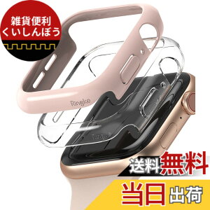 �y���������zJP - Ringke Apple Watch Series 6 / 5 / 4 / SE 40, 44mm Slim �F�FClear & Peach Pink (2P)�A�T�C�Y�F[6 / 5 / 4 / SE 44mm]