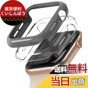 �y���������zJP - Ringke Apple Watch Series 6 / 5 / 4 / SE 40, 44mm Slim �F�FClear & Dark Gray (2P)�A�T�C�Y�F[6 / 5 / 4 / SE 44mm]