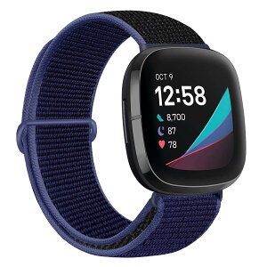 �y���������z�R���p�`�u�� Fitbit versa 3/Fitbit Sense �o���h�A�i�C�����X�|�[�c�o���h�u���X���b�g�ʋC�����߉\�Ȍy�ʌ����X�g���b�v���X�g�o���h�A�N�Z�T�� �F�F�~�b�h�i�C�g�u���[
