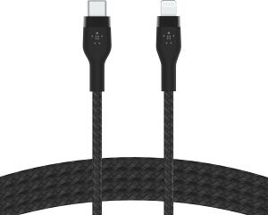 �y���������zBelkin USB-C to ���C�g�j���O �ґg�V���R�� �P�[�u�� iPhone 14 / 13 / 12 / SE / 11 / XR �Ή� �}���[�d �����ϋv MFi�F�� PD�Ή� �F�F�u���b�N�A�T�C�Y�F2m
