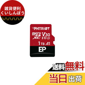 �y���������zPatriot EP Series Micro SDXC V30 A1 UHS-I U3 4K UHD Memory Card Parent �F�FRed/Black�A�T�C�Y�F1TB