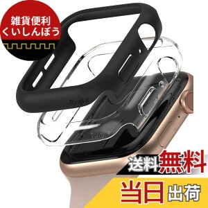 �y���������zJP - Ringke Apple Watch Series 6 / 5 / 4 / SE 40, 44mm Slim �F�FClear & Matte Black (2P)�A�T�C�Y�F[6 / 5 / 4 / SE 44mm]