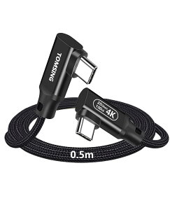 �y���������zTOMSING USB Type C �P�[�u�� ���[L�^ 5A100W ���}���[�d USB3.2 Gen2 20Gbps �����f�[�^ for iPhone 15/16/Matebook/iPad/Xperia/iPad/MacBook Pro/Galaxy S24/���̑� Android �� USB-C�@��Ή� �F�F�u���b�N�i20Gpbs+100