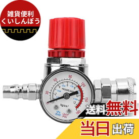 【送料無料】エアーレギュレーター 圧力調整器 コントロールゲージ 空気圧縮機 軽量 調圧弁 エアー 減圧弁 オス/メスコネクタ付き 圧力レギュレーター 圧力調整弁 コントロールゲージ サイズ：10 mm