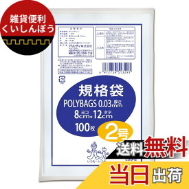 【送料無料】オルディ ポリバッグビジネス 規格袋0.03mm 色：透明、サイズ：2号