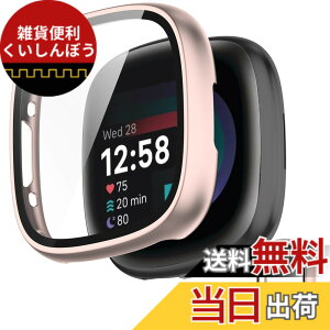 �y���������zINIAYOH For Fitbit Sense 2/Versa 4 �J�o�[ Fitbit Sense 2/Versa 4 �ی�P�[�X �����K���X�t�B����+���ϏՌ�PC�t���[�� ���˒ጸ �w��h�~ �y�ʃX�����݌v �F�F���[�Y�S�[���h�A�T�C�Y�FSense 2/V