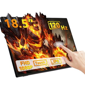 �y���������zGeeekPi 18.5�C���` 1920x1080 �Ód�e�ʎ��^�b�`�X�N���[�� 100-120Hz IPS�f�B�X�v���C �|�[�^�u���X�N���[�����j�^�[�ARaspberry Pi 5/4B/3B/3B+�̃C���X�g�[�����T�|�[�g