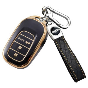 �y���������z[YANMW] N-BOX �J�X�^�� JF5 JF6 �L�[�P�[�X �K���z���_ �V�^�X�e�b�v���S�� �L�[�J�o�[ NBOX JF5 JF6 �V�r�b�N ZR-V ���F�[�� 3�{�^�� (�S�[���f���u���b�N)