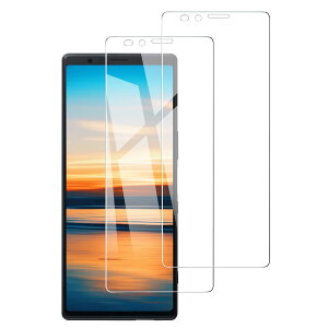 �y���������zDXFAU Xperia 1 �p �K���X�t�B���� �y2������z �����ߗ� SOV40 SO-03L �t�B���� �G�N�X�y���A 1 �����K���X �t���ی�t�B���� �d�x9H �C�A�[�� �����Ȃ� �w��h�~ �\��t���ȒP