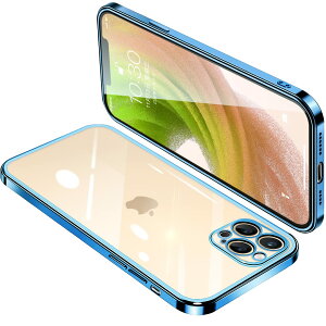 �y���������ziPhone12 Pro �P�[�X �N���A �A�C�t�H��12Pro �J�o�[ ���� �X�}�z�P�[�X �ϏՌ� �y�� ���b�L���H TPU ���^ �X�g���b�v�z�[���t�� ����~�� �����h�~�i�u���[�j
