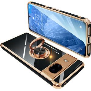 �y���������zGoogle Pixel8a �P�[�X �����O�t�� �O�[�O�� �s�N�Z�� 8a �����O �J�o�[ �ϏՌ� TPU ���b�L���H 360°��] �X�^���h�@�\ �ԍڃz���_�[ �X�g���b�v�z�[���t���i�u���b�N�j