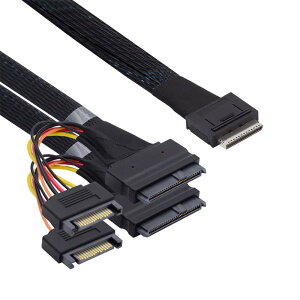 �y���������zNFHK OCuLink PCIe SFF-8611 8x 8���[��-�f���A��SFF-8639 U.2 4x SSD�f�[�^ �A�[�J�C�u�P�[�u�� 50cm