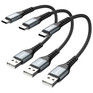 �y���������zSUNGUY USB Type C �P�[�u�� 0.15M �y3�{�g�z QC3.0/2.0�ő�18W�}���[�d �^�C�vc �P�[�u�� 15cm �Z�� type c �P�[�u�� USB2.0�f�[�^�]�� �i�C�����҂� ���ϋv�� iPhone16 �V���[�Y/Galaxy S24 ultra/iPad Pr