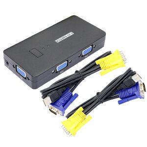 �y���������zCERRXIAN kvm switch VGA KVM �X�C�b�`VGA�ؑ֊� pc�ؑ֊� 2�� usb �؂�ւ��X�C�b�` 2�|�[�g �f�X�N�g�b�v�^�C�v KVM�𑜓x1920X1440 �ш敝500MHz ���j�^�[�A�v�����^�[�A�L�[�{�[�h�E�}�E�X