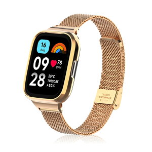 �y���������z[HeeNia] Xiaomi Redmi Watch 3 Active �Ή� �o���h �����x���g �X�e�����X�� �ւ��x���g �������߉\ �_�炵�� �j�����pXiaomi Redmi Watch 3 Active �Ή� �����o���h(���[�Y�S�[���h)