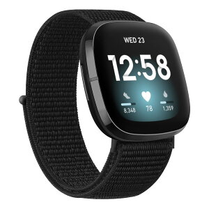 �y���������z[Vanua] for Fitbit Versa3 �o���h/Fitbit Sense �o���h �\�t�g�i�C���������o���h �R���p�`�u�� Fitbit Versa 3 / Fitbit Sense (�u���b�N)