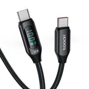 �y���������ztoocki usb c �P�[�u�� 100W LED�f�B�X�v���C�t���y�u���b�N 1M�z �^�C�vC�P�[�u�� PD�}���[�d typec �P�[�u�� �i�C�����҂� Phone 15/15 Pro/15 Plus�AMBook Air/Pro 13"�AGalaxy�ASwitch�Ȃǂ�USB-C�@��