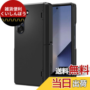 �y���������zSpigen Galaxy Z Fold 6 �P�[�X �X�^���h�t�� ���͕ی� �q���W�ی� �w�ʕی� �S�ʕی� �ϏՌ� ���C�����X�[�d�Ή� �^�t�E�A�[�}�[�E�v�� P ACS07826 (�u���b�N)