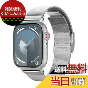 �y���������zSpigen Apple Watch �o���h 49/46/45/44mm �y Apple Watch Ultra2 / Ultra / 10 / 9 / 8 / 7 / SE2 / SE / 6 / 5 / 4 �Ή� �z ���^�� �V���v�� �X���b�N�E�����N AMP07224 (�V���o�[)