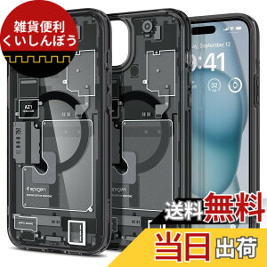 �y���������zSpigen �y�n��18�N�̋Z�p�́z iPhone 15 �P�[�X MagSafe �N���A �ϏՌ� �ČRMIL�K�i�擾 �X�g���b�v�z�[�� ���ϗ}�� ���� �X�g���b�v�z�[�� 2�d�\�� �����Y�ی� �C�菝�h�~ MagSafe ���C��