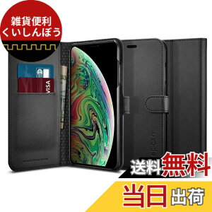 �y���������z�ySpigen�z iPhone XS Max �P�[�X �蒠�^ �J�[�h���[ 6.5�C���` �Ή� ���C�����X�[�d �X�^���h �@�\ ��ʕی� �����Y�ی� �Ռ��z�� ���U�[ �E�H���b�gS 065CS24841 (�u���b�N)