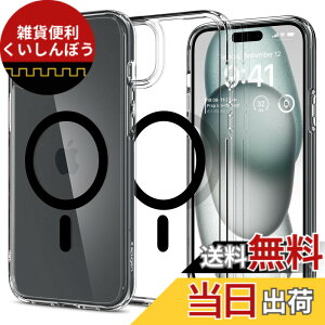 �y���������zSpigen �y�n��18�N�̋Z�p�́z iPhone 15 Plus �P�[�X �N���A MagSafe�Ή� �ČRMIL�K�i �E���g���E�n�C�u���b�h�E�}�O�t�B�b�g ACS06661 (�u���b�N)