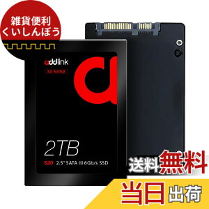 �y���������zaddlink S20 ��p�� ���� 2TB 2.5�C���` 7mm | �ǎ��ō� 550MB/s �����ݍō� 500MB/s| 3D NAND�̗p SATA III 6Gb/s 2.5�C���` | �yPlayStation4 ����m�F�ρz���[�J�[3�N | �m�[�g�p�\�R��/�f�X�N�g�b�v