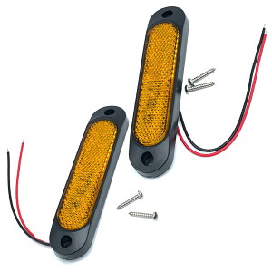 �y���������zTIGRE BLANC LED ���t���N�^�[ �ėp �T�C�h �}�[�J�[ ���˔� �X���[�� �E�C���J�[ 12V 24V 2�� �Z�b�g ���F �A���o�[