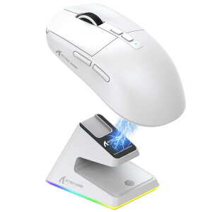 �y���������zMAMBASNAKExATTACK SHARK X6 ���y�ʃQ�[�~���O�}�E�X 49g PAW3395�Z���T�[ ���C�����X �}�E�X 3���[�h�ڑ� 2.4Ghz/Bluetooth/Type-C 6���x��DPI�ؑ� 26000DPI 200���ԘA���g�p�\ �}�O�l�b�gRGB�[�d�X