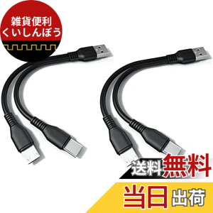 �y���������zSound Wave �y (20cm 2�{�Z�b�g) �[�d Type C MicroUSB ��҃P�[�u�� �z 1�{�� USB�[C �� MicroUSB �X�}�z �^�u���b�g��2�䓯���ɏ[�d TypeC Y���P�[�u�� ����P�[�u�� 2 in1 USB�P�[�u�� F.Wave �I��