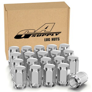 �y���������zGAsupply �z�C�[���i�b�g M12 x P1.25 �e�[�p�[��60° ����35mm �X�`�[���� ���O�i�b�g 19HEX �j�b�T���E�X�o���E�X�Y�L�̕��ʎԂƌy�����ԂɓK�p 20�Z�b�g �V���o�[