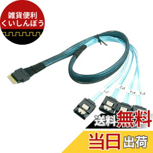 �y���������zcablecc �X�������C�� SAS 4.0 SFF-8654 4i 38�s�� �z�X�g - 4 SATA 7�s�� �^�[�Q�b�g �n�[�h�f�B�X�N �t�@���A�E�g RAID �P�[�u�� 50cm