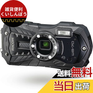 �y���������zRICOH WG-70 �u���b�N ���R�[�{�i�h���f�W�^���J���� 14m�h�� (�A��2����) 1.6m�ϏՌ� �h�o -10�x�ϊ� �A�E�g�h�A�Ŋ��􂷂�^�t�l�X�{�f�B CALS���[�h���ڂ� ����L�^�ȂǕ��L���r�W