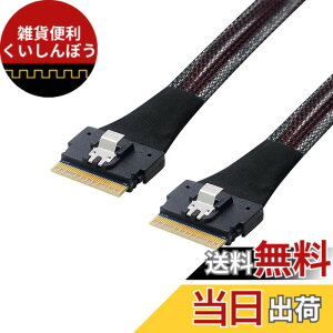 �y���������zNFHK PCI-E Slimline SAS 4.0 SFF-8654 8i74pin�z�X�g����SFF-865474Pin SlimSAS�^�[�Q�b�g�P�[�u��50cm