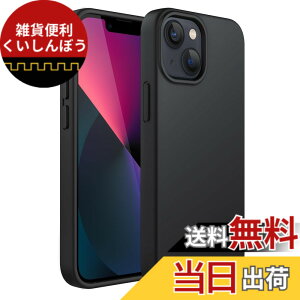 �y���������zJETech iPhone13 mini �V���R���P�[�X(5.4�C���`��p) �V���L�[�\�t�g�^�b�`�t���{�f�B�ی�P�[�X �}�C�N���t�@�C�o�[���C�j���O�t���ϏՌ��J�o�[ (�u���b�N)